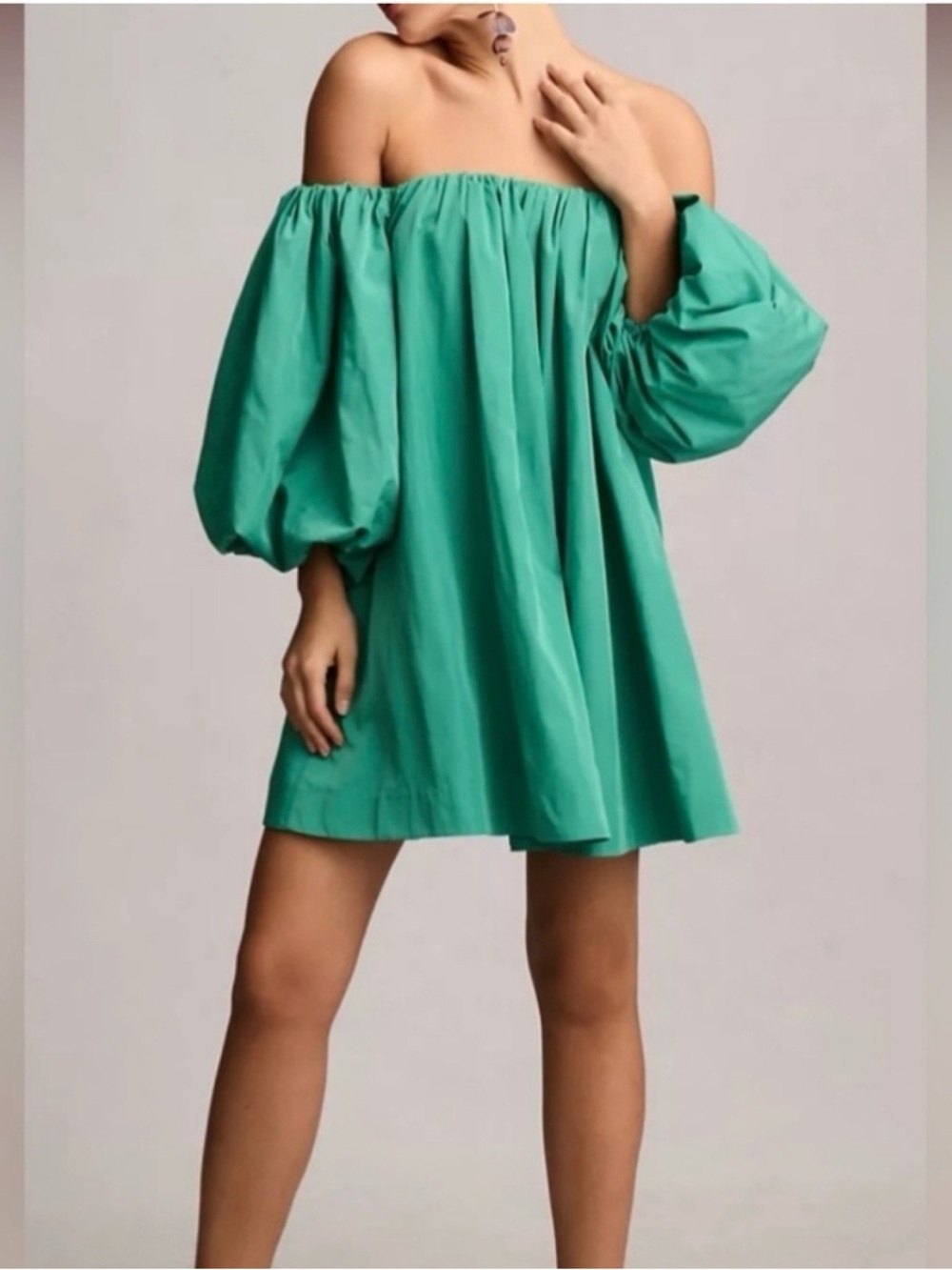 Mare Mare Strapless Puff-Sleeve Dress